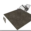 Abstract Metal Structure Models Featuring Geometric Shapes And Art Installation Frames
