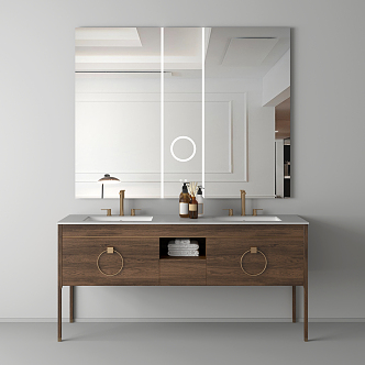 modern sink bathroom cabinet 3d model