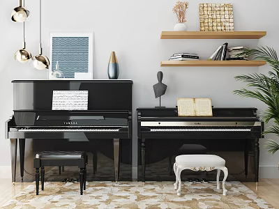 Modern Piano 3d model