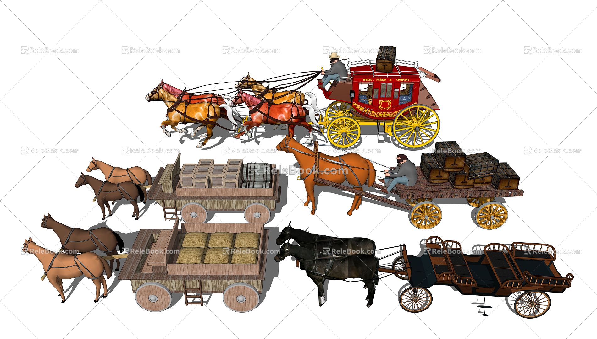 Modern carriage 3d model