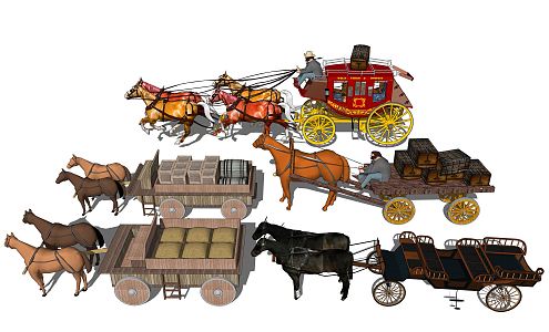 Modern carriage 3d model