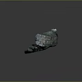 Garden Landscape Rocky Mountain Model With Natural Rock Formations And Green Grass