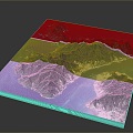 Geography, topography, mountain shape, ridge, ridge, valley, mountain range, canyon, geomorphology, mountain peak, mountain body 3d model