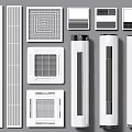 Modern White Air Conditioning Fans With Sleek Design And Various Mounting Types