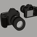 Black Digital Camera Body And Lens For Professional Photography Gear