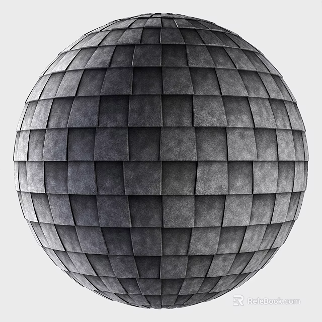 Square Panel Components Assembled Into Spherical Geometric Structure With 3D Design 3d model 