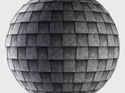 Square Panel Components Assembled Into Spherical Geometric Structure With 3D Design 3d model