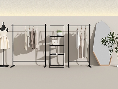 modern hanger clothing store shelf model