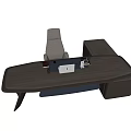 Modern Minimalist Home Office Desk With Wooden Top Laptop Drawer Unit And Ergonomic Chair