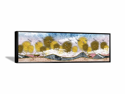 Modern Landscape Painting Gold and Silver Bedroom Jingshan Decorative Painting model