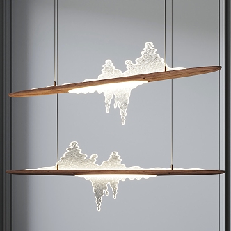 New Chinese Chandelier 3d model