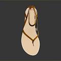 Fashionable Orange Sandals With Ankle Strap And White Sole Design For Women
