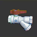 Pipe valve water pipe valve iron pipe valve pipe fitting flange tee joint pipe 3d model