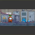 Commercial Equipment Setup In Server Room With Red And Purple Wiring Layout And Multiple Units