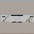 Modern Kitchen Interior Featuring Light Colored Cabinets Marble Countertop And Integrated Appliances 3d model