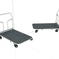 Sports Equipment Metal Platform Carts Two Units With Wheels And Sturdy Frame For Mobile Transport