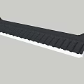 Black Long Architectural Decorative Component With Arranged Sections And End Structures