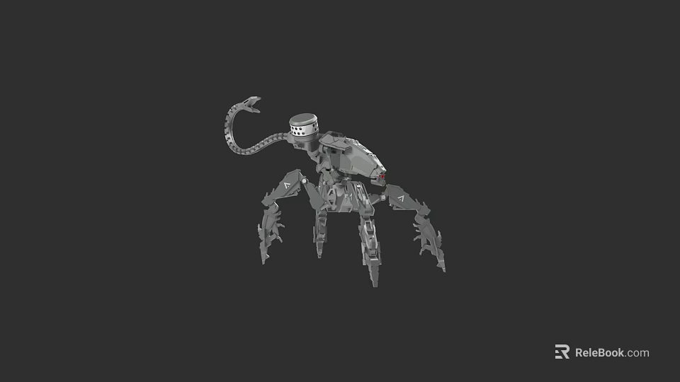 Mechanical Character Design With Scorpion Like Creature Features And 3D Model Details 3d model