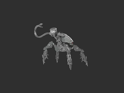 Mechanical Character Design With Scorpion Like Creature Features And 3D Model Details 3d model
