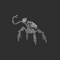 Mechanical Character Design With Scorpion Like Creature Features And 3D Model Details 3d model