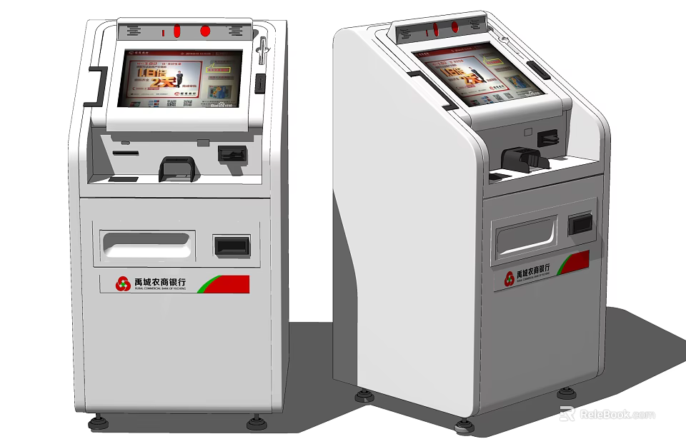 Public Facility Self Service Kiosk With Touch Screen Display And User Friendly Interface 3d model 