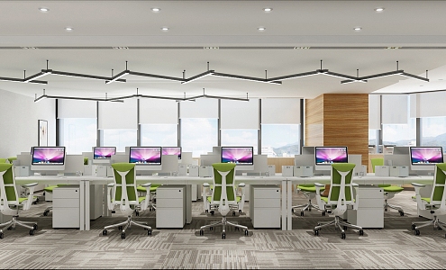 Simple Office Open Office Area 3d model