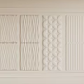 White Wall Panel Featuring Various Textured Patterns For Interior Decoration 3d model