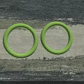 Stylish Two Green Circular Jewelry Rings Ideal For Fashion Accessories Collection