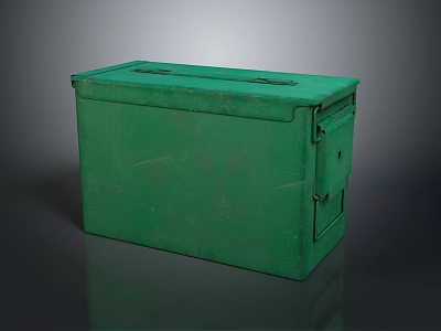 Durable Green Plastic Storage Box for Home Organization and Daily Use 3d model