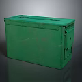 Durable Green Plastic Storage Box for Home Organization and Daily Use 3d model