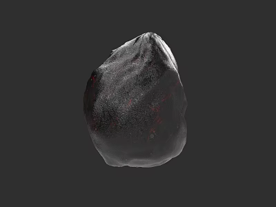 Micro Terrain 3D Model Featuring Rough Surface And Irregular Black Texture 3d model