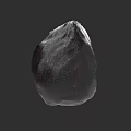 Micro Terrain 3D Model Featuring Rough Surface And Irregular Black Texture
