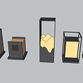 Modern Outdoor Lights with Wooden Metal Frames and Warm Glow Design
