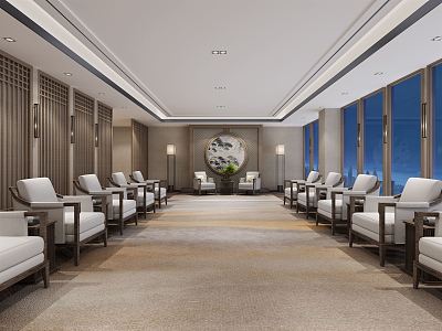 New Chinese Reception Room 3d model