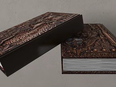 Intricate Carved Vintage Style Decorative Ornament Set With Detailed Patterns For Home Decor Accent Pieces 3d model
