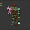 Robot Assistant Small Robot Butler Robot Butler Figure Game Figure 3d model