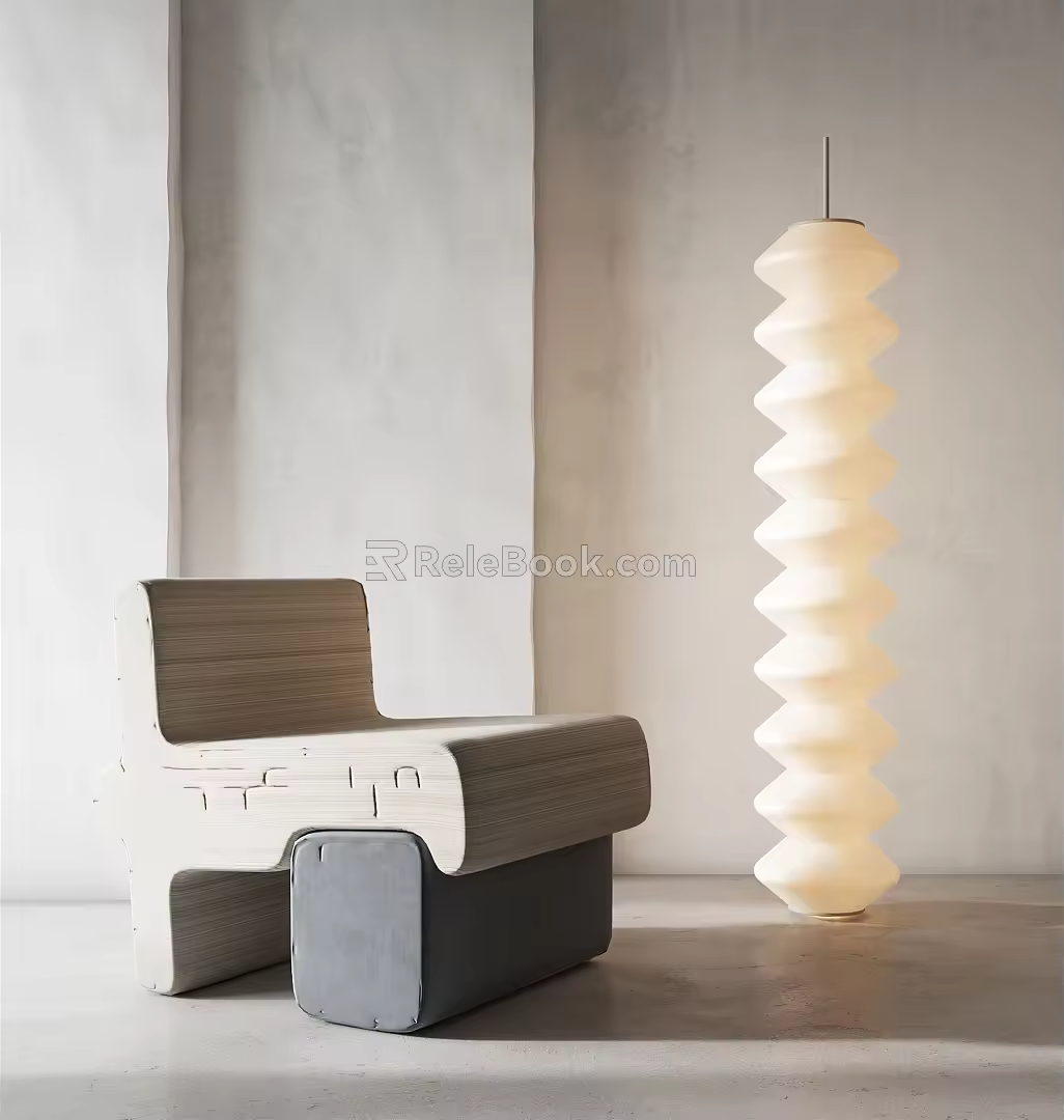 Quiet single sofa 3d model