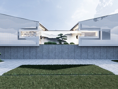 New Chinese-style Sales Office Building model