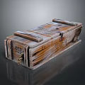 Vintage Wooden Storage Crate With Hemp Rope And Metal Clasps For Home Decor