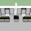 Retail Store Display Shelves With Multiple Layers And Counter Design
