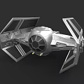 Futuristic Silver Car with Wing like Structures and Central Circular Section 3d model