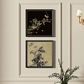 French retro simple decorative painting 3d model