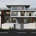 Overlapping Villa 3d model