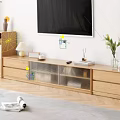 Modern Wooden Coffee Table With White Top Flowers Vase Cup Books And Glasses Near Sofa