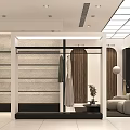 Modern Fashion Clothing Store Interior With Mannequin Display Clothing Racks And Seating Area