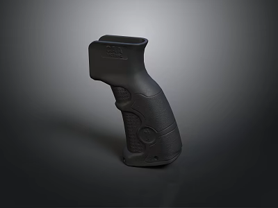 Black Ergonomic Textured Grip Handle For Professional Power Tool Equipment 3d model