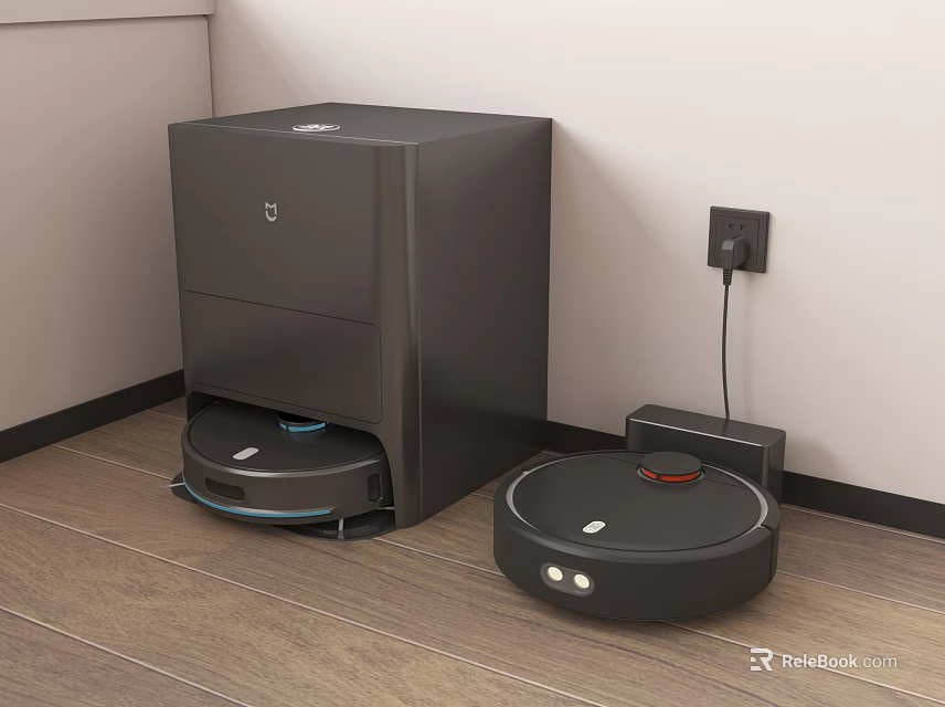 Smart Robotic Vacuums With Charging Dock For Efficient Home Floor Cleaning 3d model 