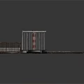 Diverse Scene Components With Concrete Metal Platforms Railings Pipes And Steps