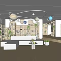 modern library school library 3d model