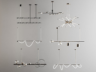 Modern chandelier metal chandelier 3d model